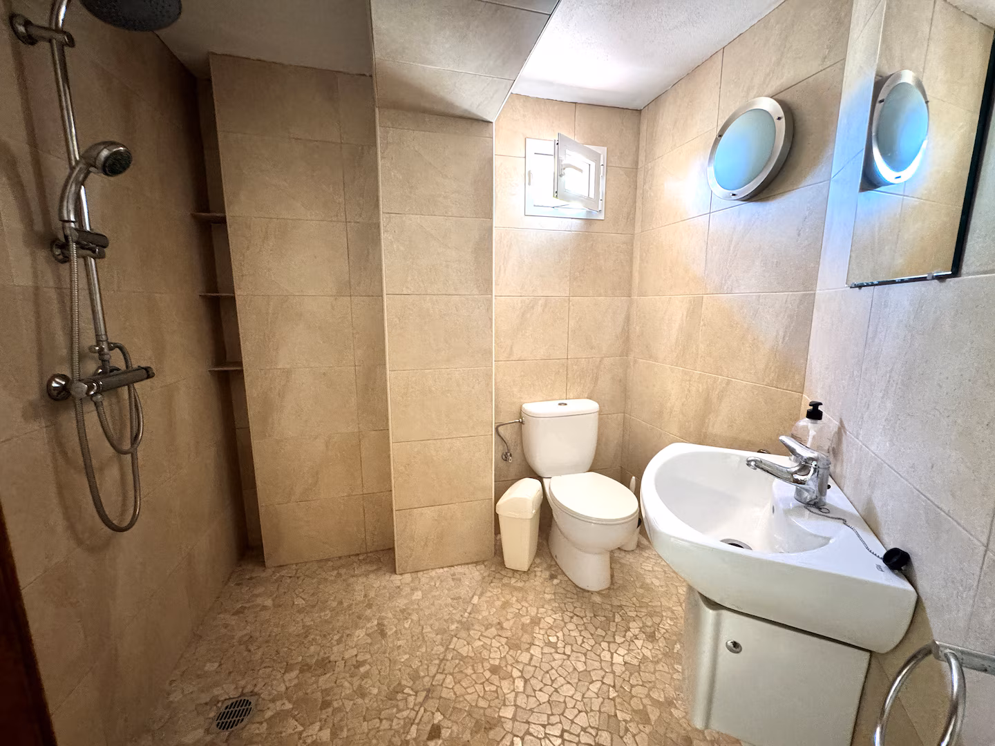 Modern walk-in shower bathroom 4 at Villa Serena