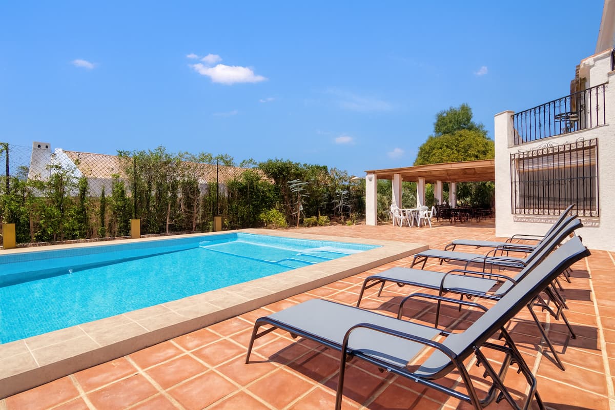 Villa exterior and gardens