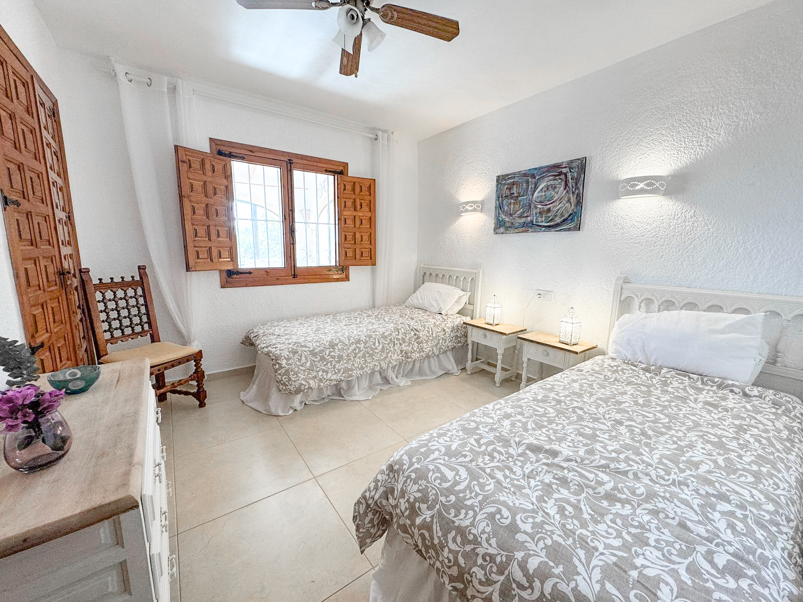 Bedroom 3 — cosy double bedroom with Mediterranean decor