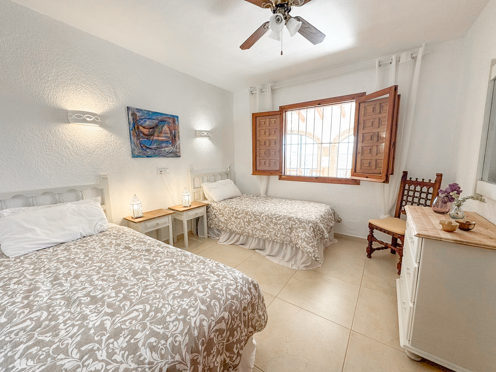 Bedroom 4 — double bedroom with garden views